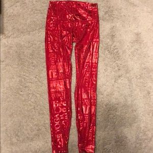 LuLu Lemon foil leggings